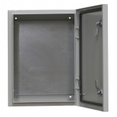 Корпус металлический навесной с монтажной панелью DEKraft ЩРНМ 2.0 400х300х150 IP55 RAL7035