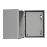 Корпус металлический навесной с монтажной панелью DEKraft ЩРНМ 2.0 400х400х200 IP55 RAL7035