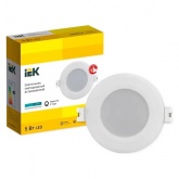 Светильник светодиодный ИЭК LED ДВО 1711 5Вт 4000К 380Lm IP40 круг белый d65/D100x30mm