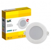 Светильник светодиодный ИЭК LED ДВО 1712 7Вт 4000К 490Lm IP40 круг белый d80/D115x30,5mm