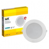 Светильник светодиодный ИЭК LED ДВО 1716 18Вт 4000К 1530Lm IP40 круг белый d140/D195x32mm