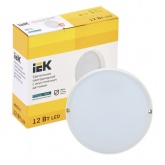 Светильник светодиодный ИЭК LED ДПО 2011Д 12Вт 4000К 1140Lm IP54 круг белый с акустическим датчиком