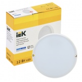Светильник светодиодный ИЭК LED ДПО 2012Д 12Вт 6500К 1140Lm IP54 круг белый с акустическим датчиком