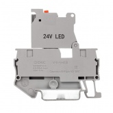 Клемма для предохранителя DKC Nuputuk 4 кв.мм зажим push-in 2 точки подключения серая