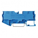 Клемма проходная DKC Nuputuk 4 кв.мм зажим push-in 4 точки подключения синяя