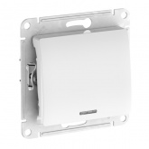 Одноклавишный выключатель с подсветкой SE Glossa 10A механизм быстрозажимные клеммы, белый