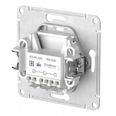 Двухклавишный выключатель с подсветкой SE Glossa 10A механизм быстрозажимные клеммы, белый