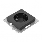 Механизм розетки EKF 2P+E 16А с защитными шторками Эпика черный