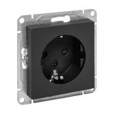 Механизм розетки EKF 2P+E 16А с защитными шторками Эпика черный