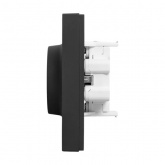 Двойная розетка EKF 2х2P+E 16А с рамкой Эпика черный