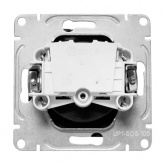 Механизм розетки EKF 2P без заземления 16А Эпика черный