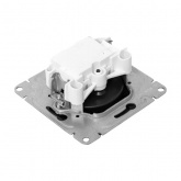 Механизм розетки EKF 2P без заземления 16А с защитными шторками Эпика черный