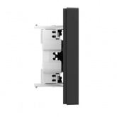 Двойная розетка EKF без заземления 2х2P 16А с защитными шторками с рамкой Эпика черный