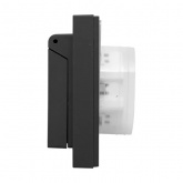 Двойная розетка EKF 2х2P+E 16А с защитными шторками с крышкой с рамкой IP44 Эпика черный