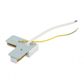 Коннектор Feron LD1021С угловой для шинопровода с проводом, белый, для CAB1007