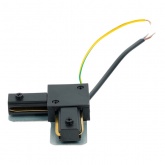 Коннектор Feron LD1021С угловой для шинопровода с проводом, черный, для CAB1007