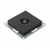 Механизм розетки EKF проходной TV 5-862МГц Эпика черный