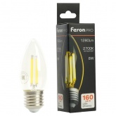 Лампа филаментная светодиодная свеча Feron PRO LB-1208 C35 8W 2700K 175-265V E27 1280Lm теплый свет