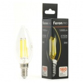Лампа филаментная светодиодная свеча Feron PRO LB-1208 C35 8W 2700K 175-265V E14 1280Lm теплый свет