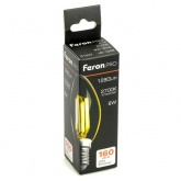 Лампа филаментная светодиодная свеча Feron PRO LB-1208 C35 8W 2700K 175-265V E14 1280Lm теплый свет