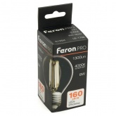 Лампа светодиодная филаментная шарик Feron.PRO LB-1708 G45 8W 4000K 230V E27 1300Lm холодный свет