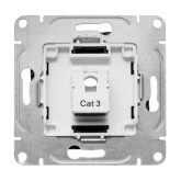 Механизм телефонной розетки EKF RJ11 Эпика черный