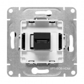 Механизм розетки EKF HDMI Эпика черный