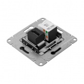 Механизм розетки EKF HDMI+RJ45 (cat5) Эпика черный