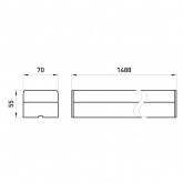 Светильник линейный светодиодный ЭРА SML-12-WB-40K-В60 60W 4000K 5400Lm черный подвесной 70х1488х55