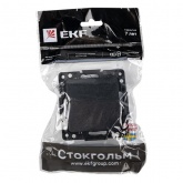Механизм выключателя 1-клавишного EKF 10А Стокгольм черный