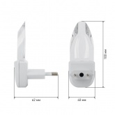 Ночник ЭРА NN-618-LS-W белый с датчиком освещенности (5055945521917)