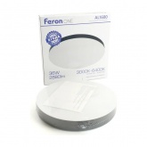 Светильник светодиодный накладной Feron AL1600 36W 3000К-6400K 2880Lm IP44 черный, круглый