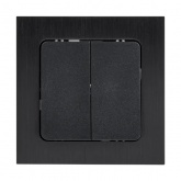 Механизм переключателя 2-клавишного EKF 10А Стокгольм черный