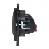 Механизм розетки EKF 2P+E 16А с защитными шторками Стокгольм черный