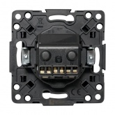 Механизм розетки EKF 2P+E 16А с защитными шторками винтовые клеммы Стокгольм черный