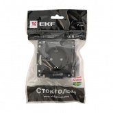 Механизм розетки EKF 2P+E 16А с защитными шторками винтовые клеммы Стокгольм черный