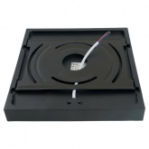 Светильник светодиодный накладной Feron AL267 24W 4000К 1920Lm IP44 черный, квадратный