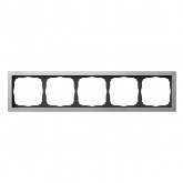 Рамка Systeme Electric ArtGallery Pure 5 постов металл, алюминий