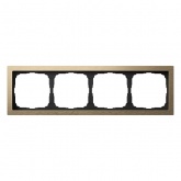 Рамка Systeme Electric ArtGallery Pure 4 поста металл, латунь