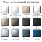 Рамка Systeme Electric ArtGallery Pure 5 постов металл, латунь