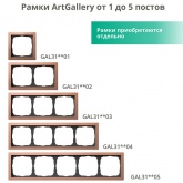 Рамка Systeme Electric ArtGallery Pure 2 поста металл, оникс