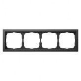 Рамка Systeme Electric ArtGallery Pure 4 поста металл, оникс