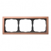 Рамка Systeme Electric ArtGallery Pure 3 поста металл, медь