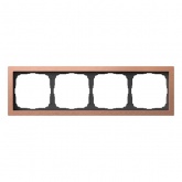 Рамка Systeme Electric ArtGallery Pure 4 поста металл, медь