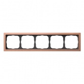 Рамка Systeme Electric ArtGallery Pure 5 постов металл, медь