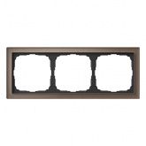 Рамка Systeme Electric ArtGallery Pure 3 поста органическое стекло, мокко