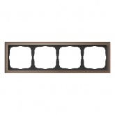 Рамка Systeme Electric ArtGallery Pure 4 поста органическое стекло, мокко