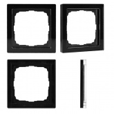 Рамка Systeme Electric ArtGallery Pure 1 пост органическое стекло, черный