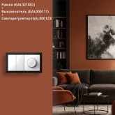Рамка Systeme Electric ArtGallery Pure 2 поста органическое стекло, черный