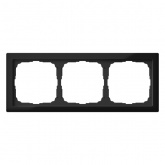 Рамка Systeme Electric ArtGallery Pure 3 поста органическое стекло, черный